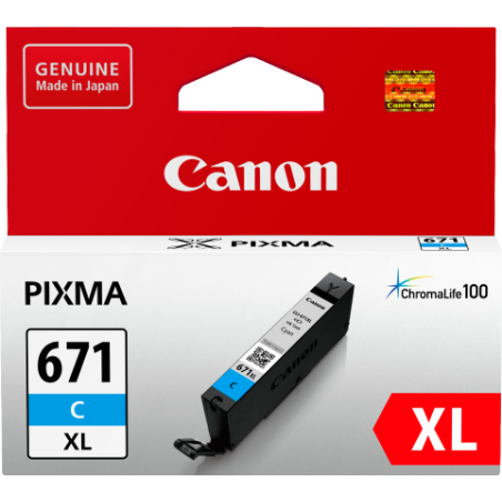 CANON CLI671XLC CYAN EXTRA LARGE INK TANK FOR MG5760BK  MG6860 MG7760