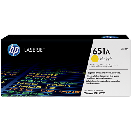 HP 651A LJ M775 YELLOW TONER CARTRIDGE YIELD 16K PAGES