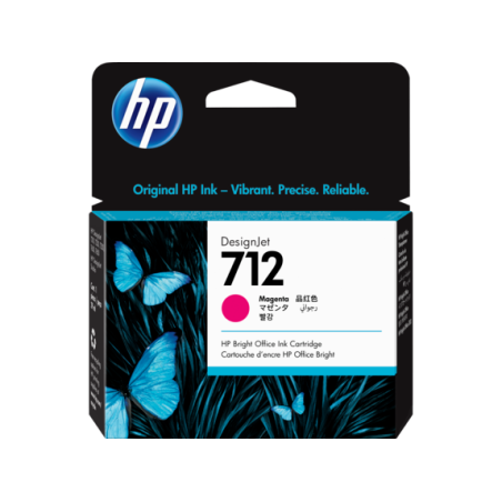 HP 712 29ML MAGENTA DESIGNJET INK CARTRIDGE FOR T230/T250/T650/STUDIO