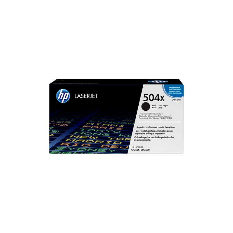 HP CE250X BLACK TONER 10500 PAGE YIELD FOR CP3520 CM3530