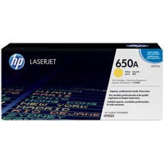 HP 650A YELLOW TONER 15000 PAGE YIELD FOR CLJ CP5520