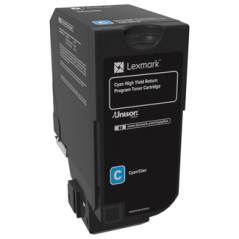 LEXMARK CS725 CYAN HIGH YIELD RETURN PROGRAM TONER CARTRIDGE 12K