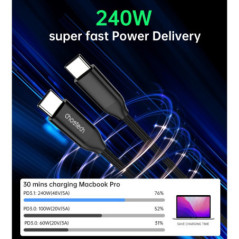 CHOETECH XCC-1035 USB-C M to M PD3.1 240W Super Fast Charging Cable 1M 