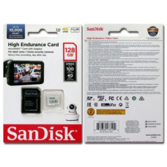 SANDISK HIGH ENDURANCE MICROSDHC CARD SQQNR 128G UHS-I C10 U3 V30 100MB/S R 40MB/S W SD ADAPTOR SDSQQNR-128G-GN6IA