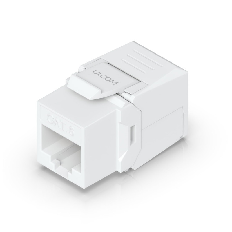 Ubiquiti Cat6 Keystone Jack, 12-Pack, White, Toolless Keystone For Terminating A Cat6 Ethernet Jack Without The Use Of A Punch-D