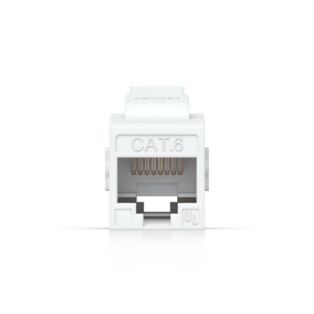 Ubiquiti Cat6 Keystone Coupler, 12-Pack, White, Pass-Through Cat6 Keystone Coupler For Connecting Pre-Terminated Ethernet Cables