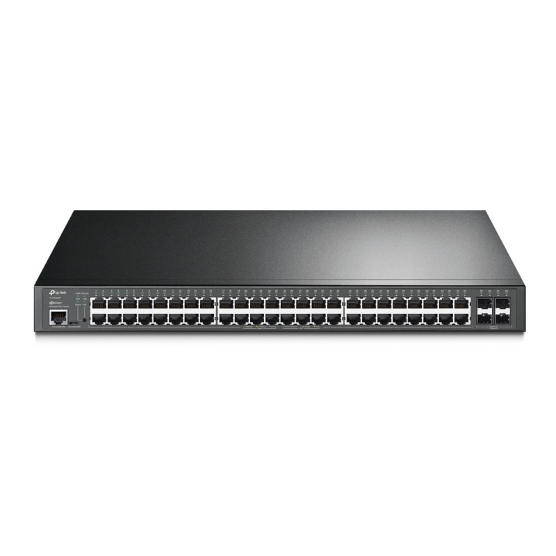 TP-Link JetStreamâ„¢ 52-Port Gigabit L2+ Managed Switch with 48-Port PoE+, 48Ã— Gigabit PoE+ Ports, 4Ã— Gigabit SFP Slots, RJ45/