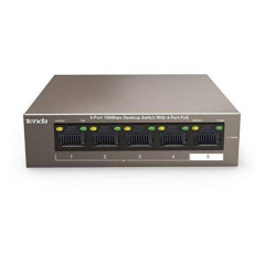 TENDA (TEF1105P-4-63W)  5-Port 10/100Mbps Desktop Switch with 4-Port PoE+