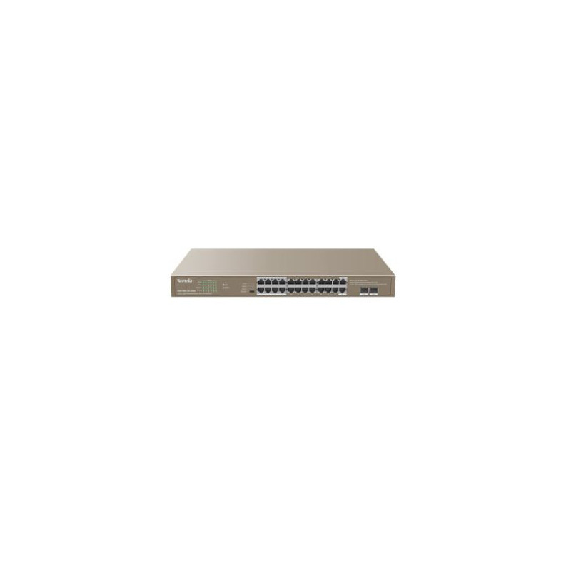 TENDA (TEG1126P-24-410W) 24GE + 2SFP Ethernet Switch With 24-Port PoE+