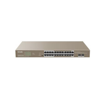 TENDA (TEG1126P-24-410W) 24GE + 2SFP Ethernet Switch With 24-Port PoE+