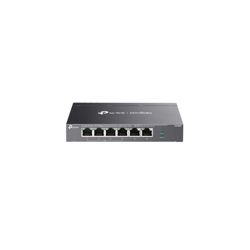 Omada 6-Port 10/100 Mbps Desktop Switch with 4-Port PoE+