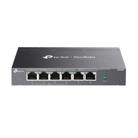 Omada 6-Port 10/100 Mbps Desktop Switch with 4-Port PoE+