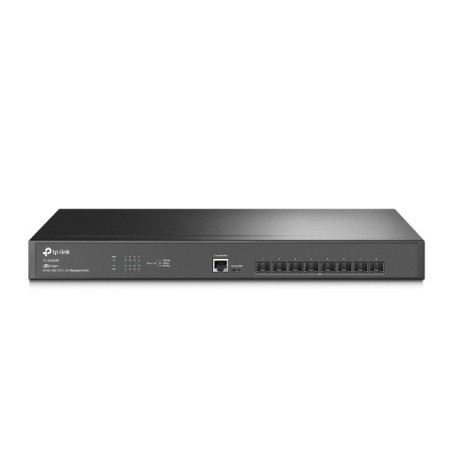 TP-Link JetStreamâ„¢ 8-Port 10GE SFP+ L2+ Managed Switch, 8Ã— 10G SFP+ Slots, RJ45/Micro-USB Console Port,1U 19-inch Rack-mounta