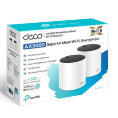 TP-LINK DECO X55 MESH WI-FI SYSTEM, AX3000, GbE(3), 2-PACK, 3YR