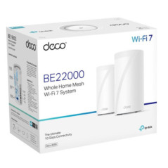 TP-LINK DECO BE85 MESH WI-FI SYSTEM, BE22000, TRI-BAND, 2-PACK, 2.5 Gbps(4), ANT(4), 3YR W