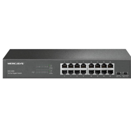 TP-LINK MERCUSYS 16-PORT 10/100/1000MBPS DESKTOP SWITCH, 5YR