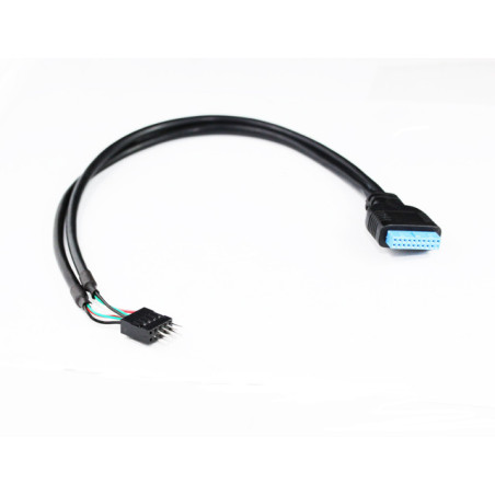 1M Green IEC C13 to C14 Power Cable