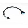 1M Green IEC C13 to C14 Power Cable
