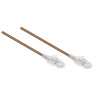 0.5M Slim CAT6 UTP Patch Cable LSZH in Brown