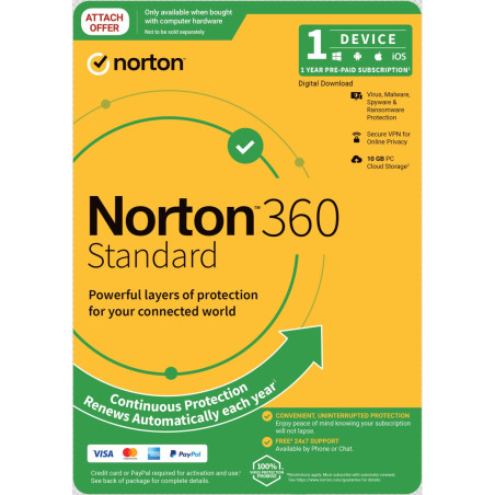 Norton 360 Standard 1 Device (PC/Mac) 1 Year OEM