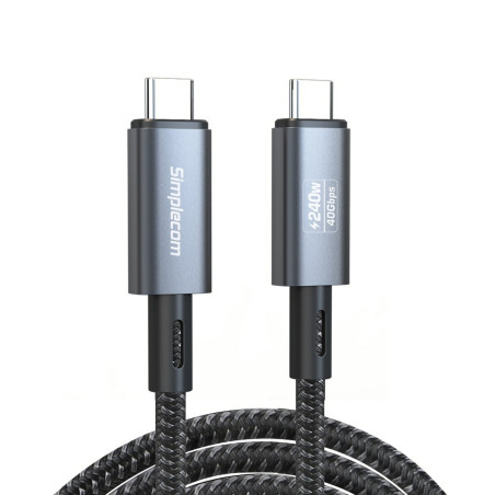 USB Type-C to USB Type-C Cable USB4 40Gbps 5A 240W PD3.1 8K@60Hz 1.5M