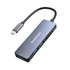 USB-C Type-C 5-in-1 Multiport Adapter 3-Port USB-A Hub with SD MicroSD Card Reader