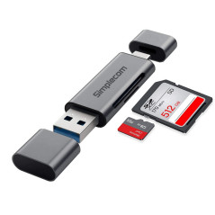 Simplecom CR402 USB-C & USB-A SD/MicroSD Card Reader 