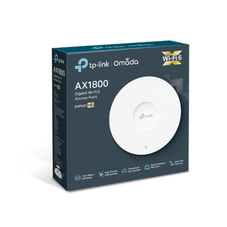 TP-Link AX1800 Ceiling Mount Dual-Band Wi-Fi 6  Access Point, 1 Gigabit RJ45 Port, 574Mbps at  2.4 GHz + 1201 Mbps at 5 GHz, 5-Y