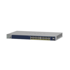 NETGEAR 24-Port Gigabit Ethernet Smart PoE Switch (GS724TPP) - with 24 x PoE+ @ 190W, 2 x 1G SFP, Desktop/Rackmount, and Limited