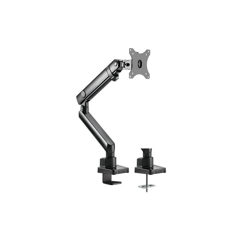 Brateck Single Monitor Aluminium Slim Mechnical Spring Monitor Arm - 17in-32in
