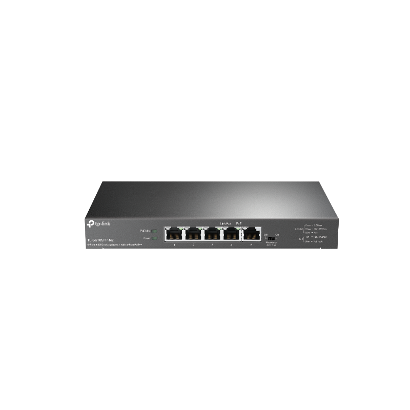 TP-Link 5-Port 2.5G Desktop Switch with 4-Port PoE++ (TL-SG105PP-M2), 3-Year WTY