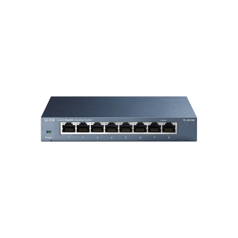 TP-Link TL-SG108 Steel Housing 8-Port 10/100/1000Mbps Desktop Switch