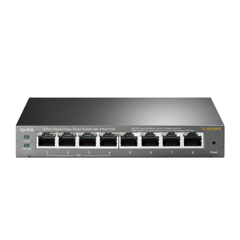 TP-Link TL-SG108PE 8-Port Gigabit Easy Smart Switch with 4-Port PoE