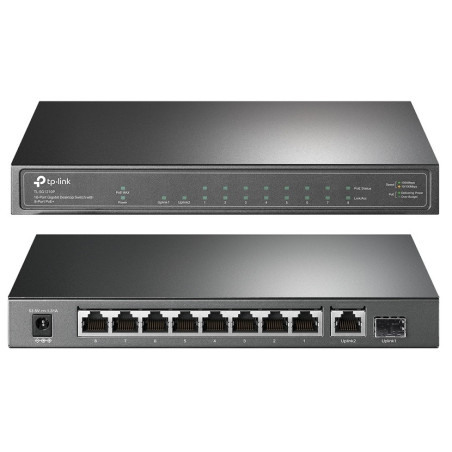 TP-Link TL-SG1210P 10-Port Gigabit Desktop Switch with 8-Port PoE+