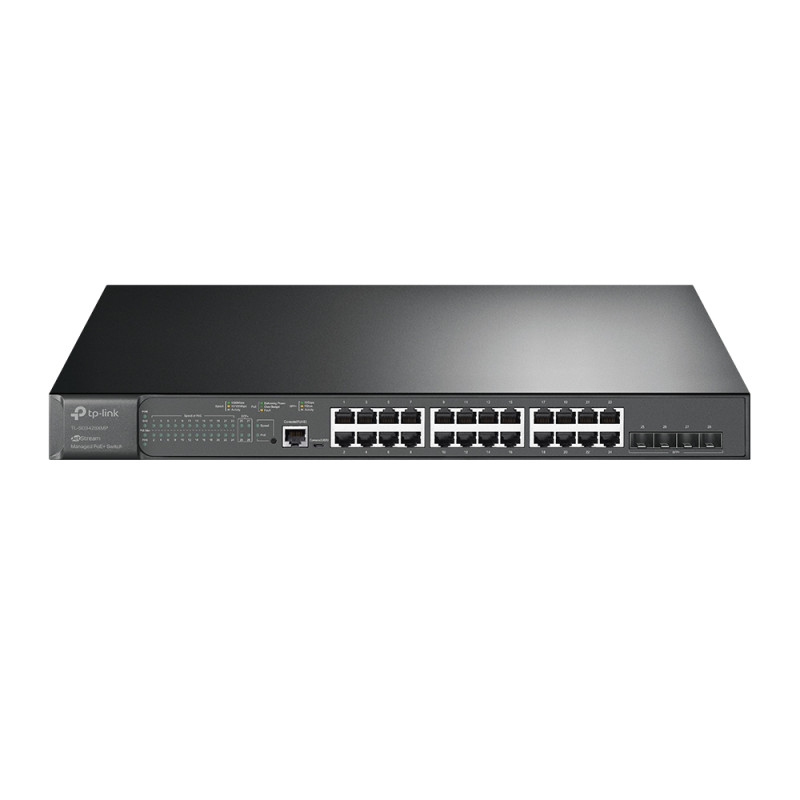 TP-Link TL-SG3428XMP JetStream 24-Port PoE+ Gigabit Switch with 4-Port 10GE SFP+