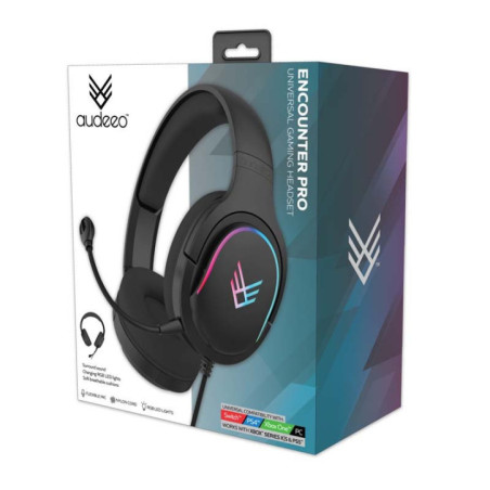 Audeeo Encounter Pro Wired Gaming Headset - Black 