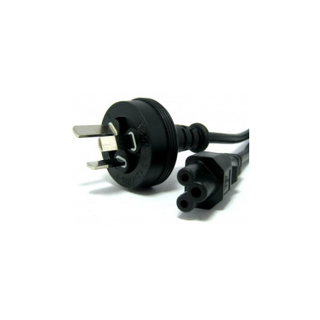 1m 3-Pin AU to ICE 320-C5 Cloverleaf Plug Black Power Cable