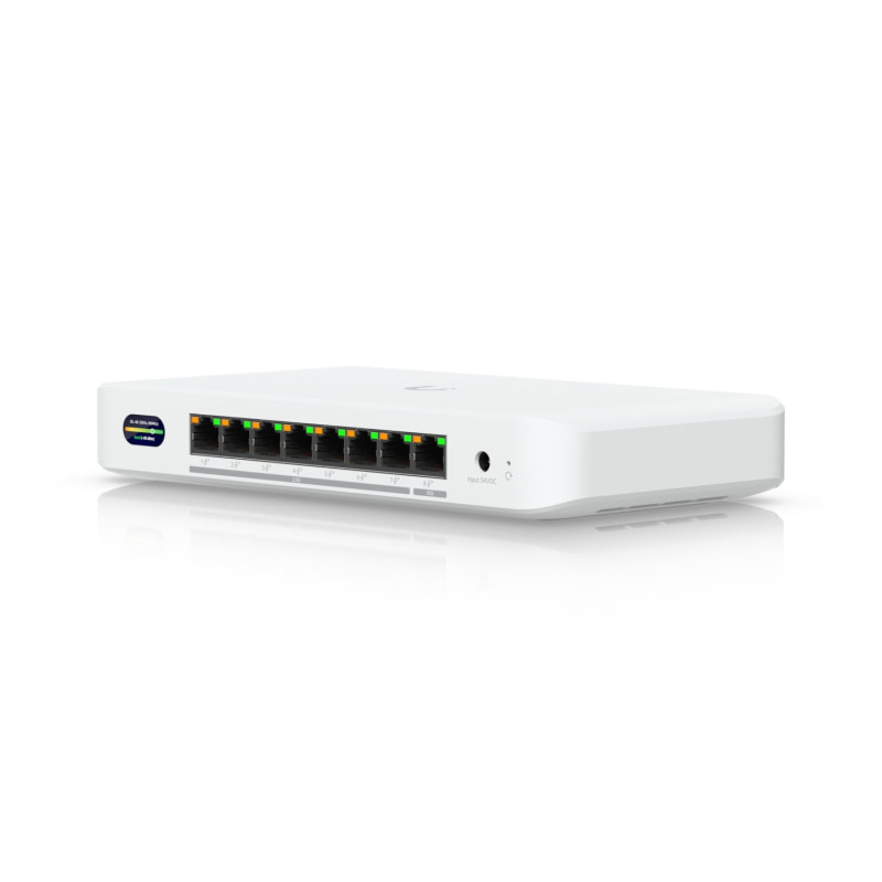 Ubiquiti Device Bridge Switch, Compact PoE+ Switch* (1) 10 GbE Port, (7) 2.5 GbE Ports, 6 GHz, WiFi 7 Integration, Seamless, Hig