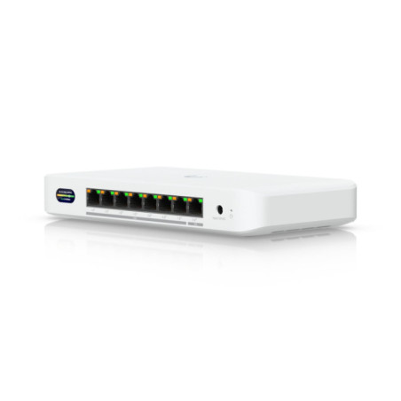 Ubiquiti Device Bridge Switch, Compact PoE+ Switch* (1) 10 GbE Port, (7) 2.5 GbE Ports, 6 GHz, WiFi 7 Integration, Seamless, Hig