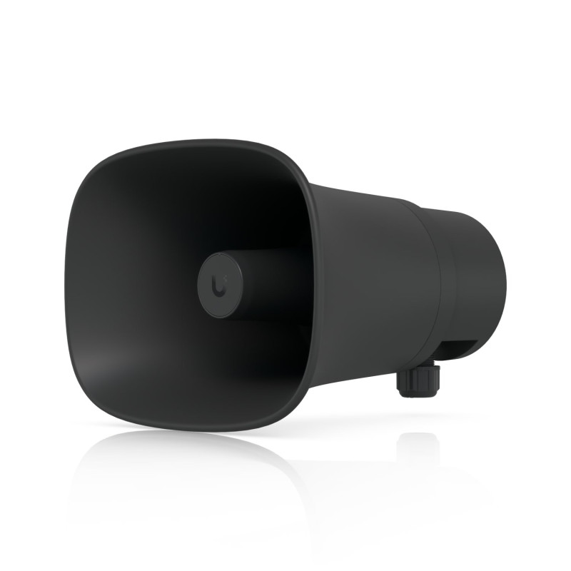 Ubiquiti AI Horn Speaker, Black,All-weather PoE 120 dB Horn Speaker With Advanced AI Alert Functionality&Versatile Wall, Corner,