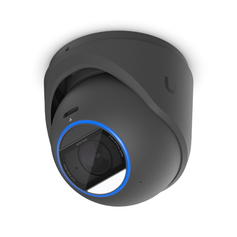 Ubiquiti  G6 Pro Turret, Black, All-Weather Tamper-Resistant 4K PoE+Cam, AI Engine, 2.36x Optic Zoom,1/1.2'CMOS, Light Clarity,L