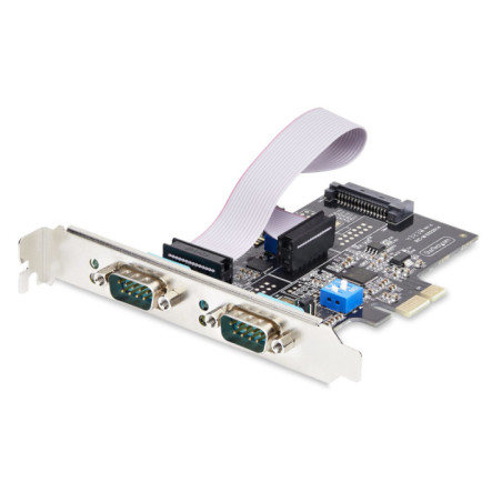 STARTECH 2-PORT SERIAL PCIE CARD FOR RS232/RS422/RS485, 16C1050 UART, ESD PROTECTION, WIND