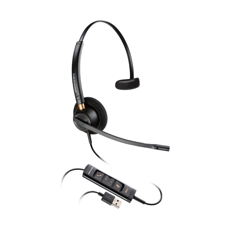 HP POLY ENCOREPRO EP515 MS MONO CORDED HEADSET, USB-A & C
