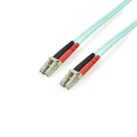 STARTECH 2M LC FIBER OPTIC CABLE - 10GB AQUA - MM DUPLEX 50/125 - LSZH LTW