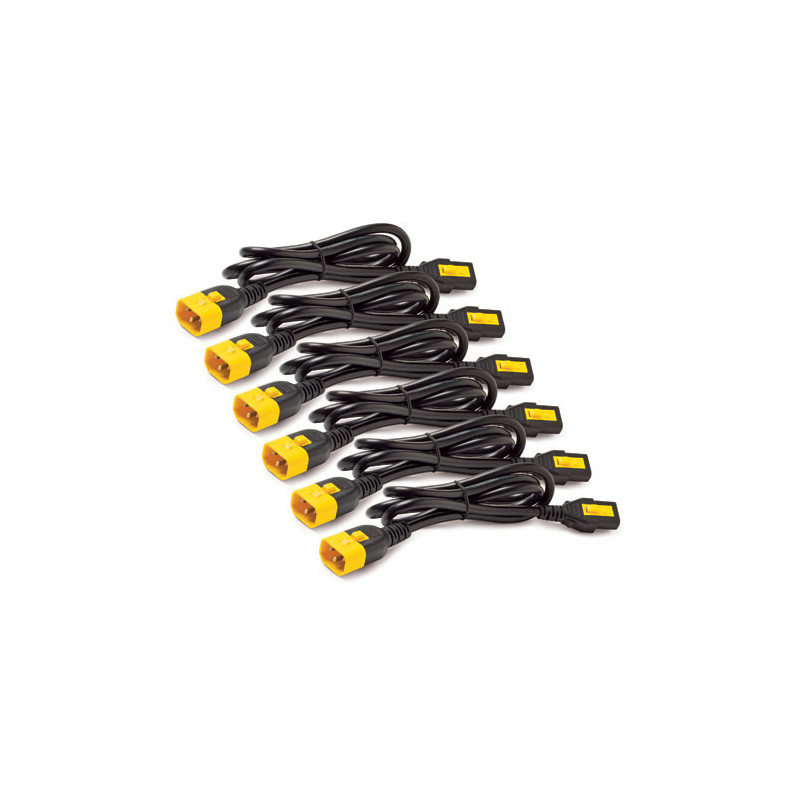 APC (AP8702S-WW) POWER CORD KIT (6 EA), LOCKING, C13 TO C14, 0.6M