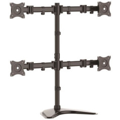 STARTECH QUAD MONITOR STAND < 25", ARTICULATING, VESA, BLACK, 5YR