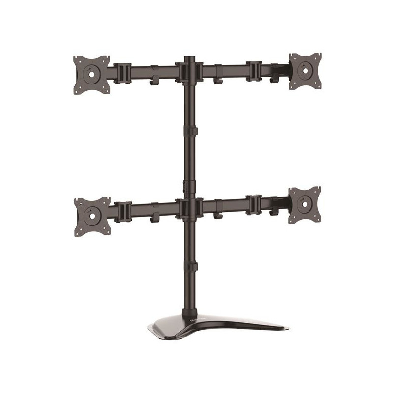 STARTECH QUAD MONITOR STAND < 25", ARTICULATING, VESA, BLACK, 5YR