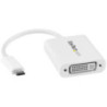 STARTECH USB-C TO DVI ADAPTER - USB TYPE-C DVI VIDEO CONVERTER, WHITE 3YR