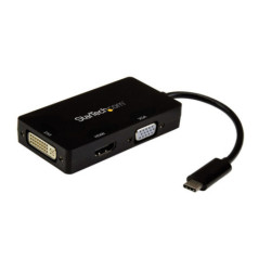 STARTECH USB-C (T/BOLT3) MULTIPORT ADAPTER, SINGLE 4K DISPLAY, HDMI, DVI, VGA