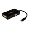 STARTECH USB-C (T/BOLT3) MULTIPORT ADAPTER, SINGLE 4K DISPLAY, HDMI, DVI, VGA